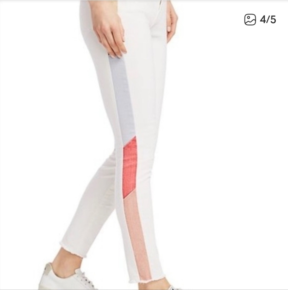 FRAME Le High Skinny Jeans | Colorblock Side Stripe | Size 30